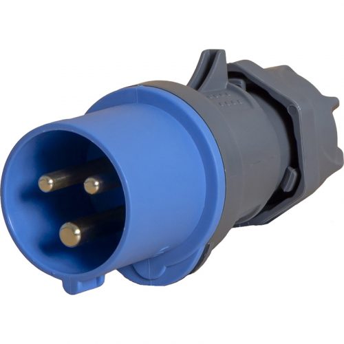 Product image Stekker 3-polig blauw.